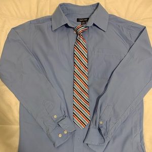 boys dress shirt & tie size L 12/14
